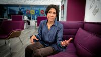 Adriana Noreña, vice-présidente de Google pour l'Amérique hispanophone, lors d'une interview avec l'AFP à Mexico, le 24 septembre 2025