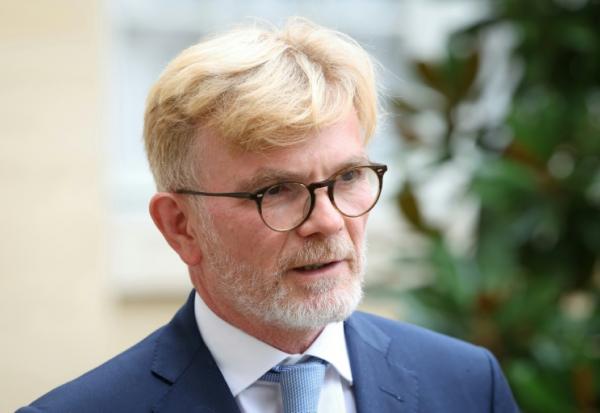 Marc Fesneau, le président du groupe Les Démocrates à l'Assemblée nationale, à sa sortie d'un entretien avec François Bayrou, Premier ministre d'alors, Paris, le 3 septembre 2025