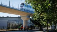 Un métro automatique de la ligne 18 à l'essai sur la ligne entre Massy-Palaiseau et Christ de Saclay, photographié le 
4 septembre 2026
