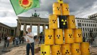 Action de Greenpeace contre l'énergie nucléaire, à Berlin, le 3 septembre 2010