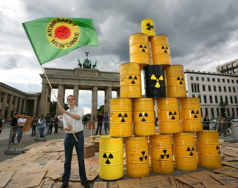 Action de Greenpeace contre l'énergie nucléaire, à Berlin, le 3 septembre 2010
