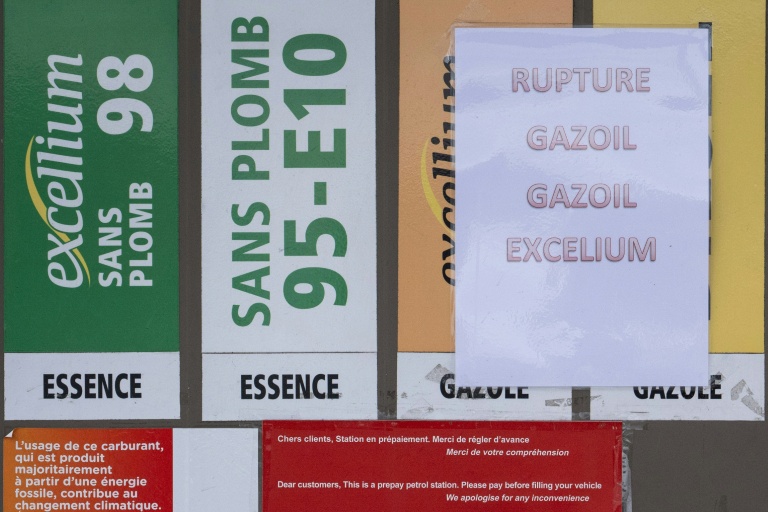 Station-service en rupture de stock à Rouffach, dans l'Est de la France, le 1er avril 2026