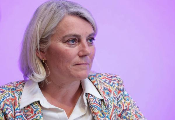La ministre de la Santé, Stéphanie Rist lors d'une conférence de presse sur la situation concernant l'hantavirus, le 12 mai 2026 à Paris