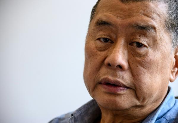 Le magnat des médias Jimmy Lai donne une interview à l'AFP, le 16 juin 2020 à Hong Kong