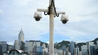 Des caméras de surveillance à Hong Kong, le 20 juin 2025