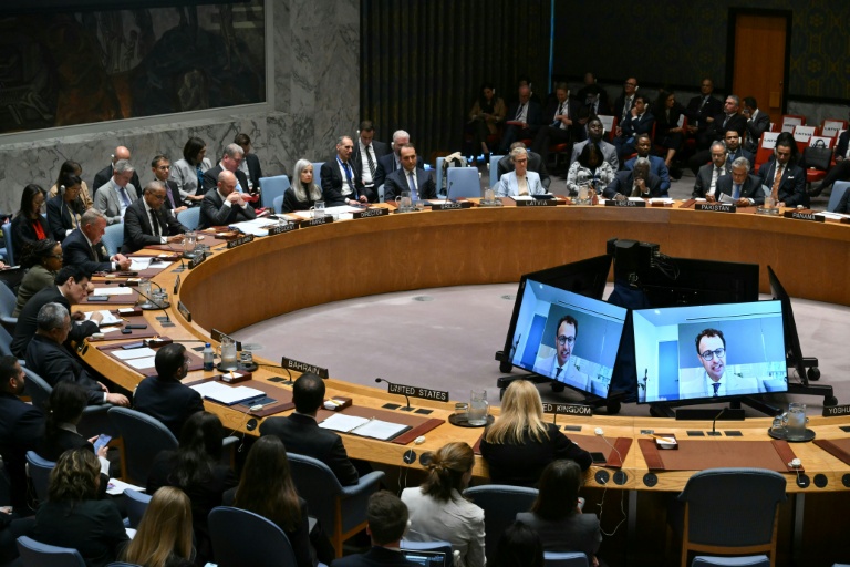 Le patron d'Anthropic Dario Amodei lors d'une réunion du Conseil de sécurité de l'ONU sur l'intelligence artificielle (IA), le 23 septembre 2026 à New York