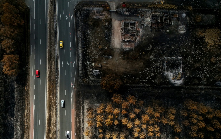 Un paysage de Lanton, en Gironde, après le passage de l'incendie, le 4 août 2026