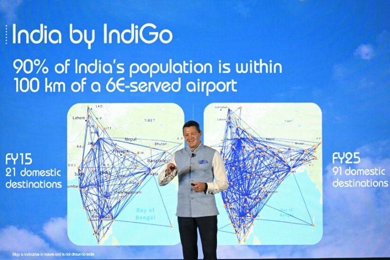 भारत की पहली एयरलाइन इंडिगो के सीईओ पीटर एल्बर्स, 30 मई, 2025 को भारत में एक प्रेस कॉन्फ्रेंस के दौरान