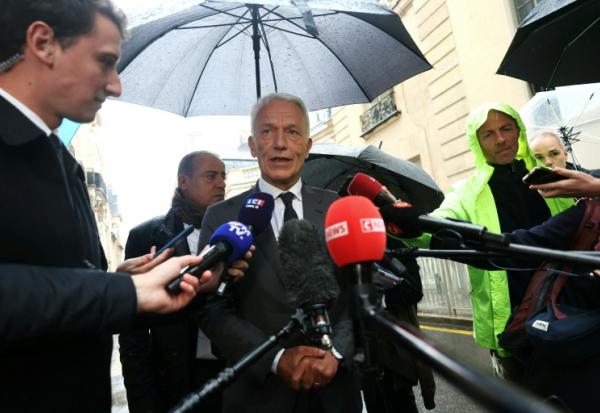 Le président du Medef Patrick Martin à la sortie d'une rencontre avec le Premier ministre à Matignon, le 24 septembre 2025