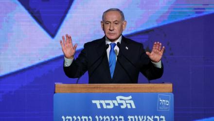 Le Premier ministre israélien Benjamin Netanyahu lors d'un discours à Tel Aviv le 17 septembre 2026