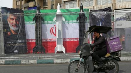 Sur la place Valiasr de Téhéran, le 22 mars 2026