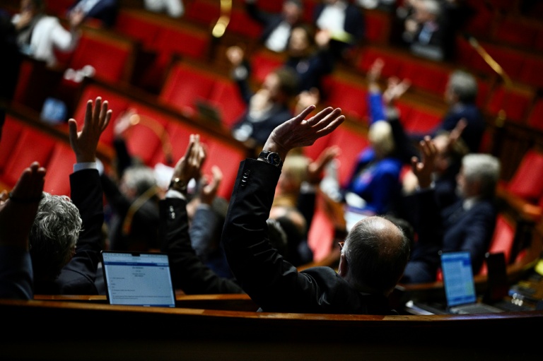 Des députés lors d'un débat à l'Assemblée nationale à Paris le 24 octobre 2024
