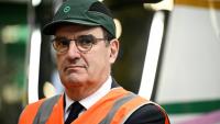 L'ancien Premier ministre Jean Castex, PDG de la RATP, au centre de maintenance de Bobigny, le 14 février 2025