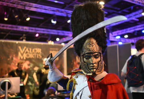 Un personnage du jeu vidéo "Valor Mortis" lors de la Gamescom à Cologne, en Allemagne, le 27 août 2026 