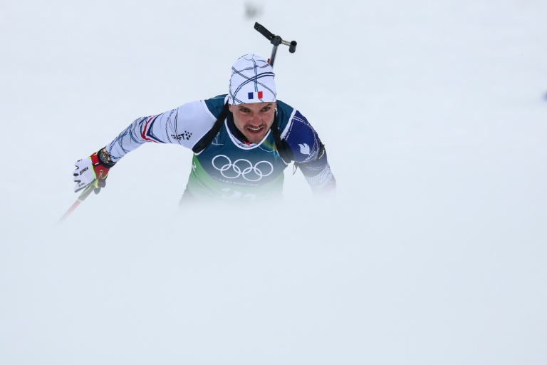 Emilien Jacquelin, deuxième relayeur bleu, le 17 février 2026 à Anterselva. 