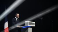 Le président du Rassemblement National Jordan Bardella à Perpignan, dans les Pyrénées-Orientales, le 28 février 2026