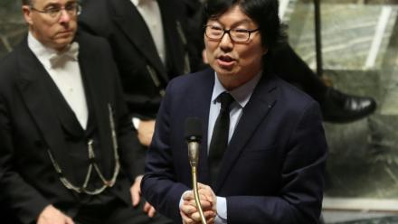 Le secrétaire d'État chargé de la Réforme de l'État et de la Simplification, Jean-Vincent Place, le 21 février 2017, à l'Assemblée nationale, à Paris