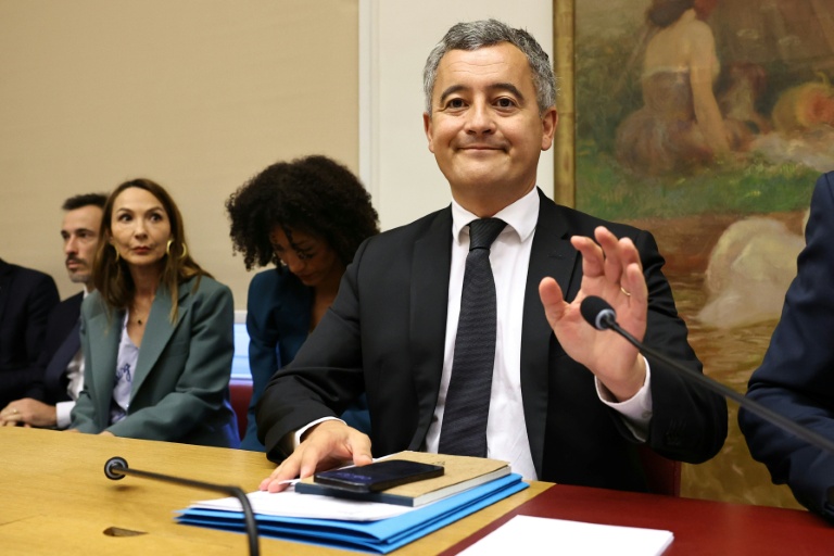 Le ministre de la Justice, Gérald Darmanin, lors d'une audition devant la commission des lois du Sénat à Paris, le 9 juin 2026, concernant l'affaire Lyhanna
