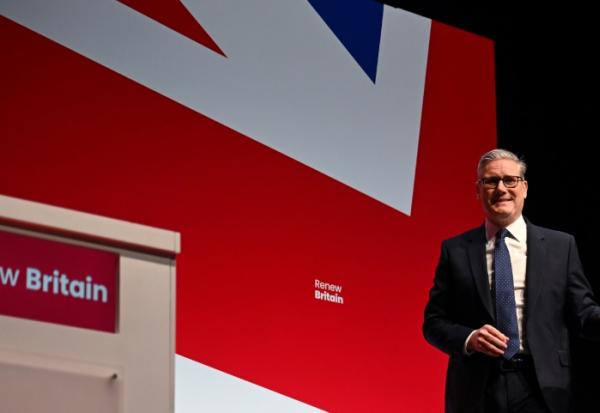 Le Premier ministre britannique Keir Starmer assiste à la première journée de la conférence annuelle du Parti travailliste à Liverpool, dans le nord-ouest de l'Angleterre, le 28 septembre 2025