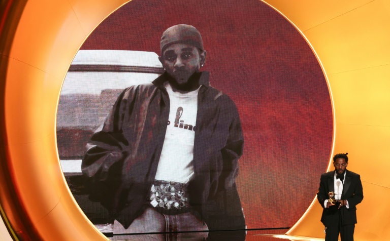 Le rappeur américain Kendrick Lamar lors de la 68e édition des Grammy Awards à Los Angeles, le 1er février 2026 en Californie