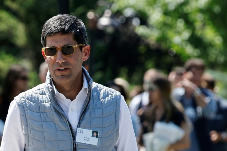 Kevin Warsh a été désigné vendredi par le président Donald Trump comme son candidat pour diriger la Réserve fédérale américaine, photographié le 10 juillet 2024 à Sun Valley, aux Etats-Unis
