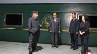 Kim Jong Un avant de partir pour Pékin, le 01 Septembre 2025 à Pyongyang, photo fournie par l'agence de presse nord-coréenne Korean Central News Agency (KCNA)