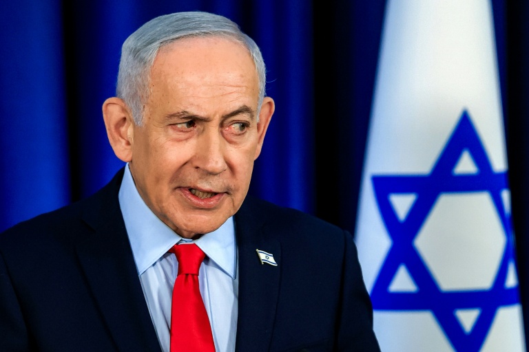 Le Premier ministre israélien Benjamin Netanyahu s'exprime lors d'une conférence de presse à Jérusalem, le 19 mars 2026