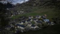 Vue générale du village de Caubous, en Haute-Garonne, le 11 mars 2026