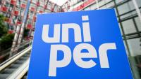 Le logo du géant allemand de l'énergie Uniper, au siège du groupe à Düsseldorf, en Allemagne