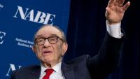 L'ex-patron de la banque centrale des Etats-Unis Alan Greenspan, lors d'une conférence à Arlington, en Virginie, le 24 février 2014.