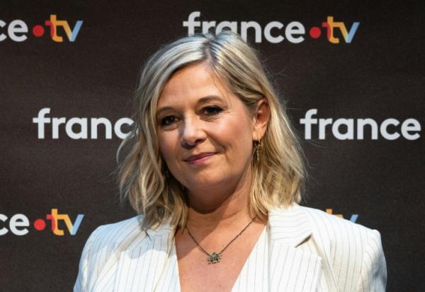 L'animatrice Flavie Flament au siège de France Télévisions à Paris, le 6 février 2025