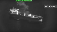 Image tirée d'une vidéo, le 5 septembre 2026, diffusée par le Commandement central des États-Unis (CENTCOM) sur X montrant ce que le CENTCOM présente comme une frappe des forces armées américaines contre un pétrolier iranien, le M/T Downy, au large de l'île de Kharg