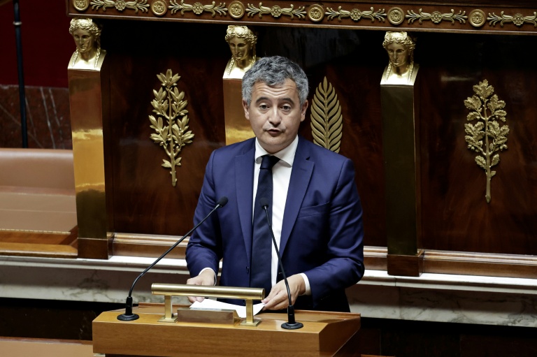 Le ministre de la Justice, Gérald Darmanin, lors de l'examen du projet de loi sur la protection des mineurs à l'Assemblée nationale, le 15 juillet 2026 à Paris