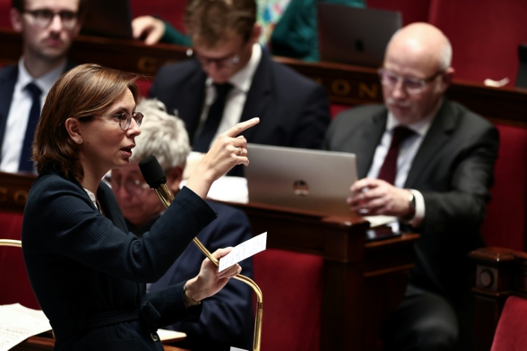 La ministre chargée des Comptes publics Amélie de Montchalin, à l'Assemblée nationale, Paris, le 31 octobre 2025