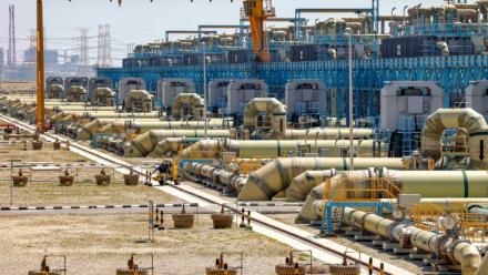 Une usine de dessalement d'eau à Ras al-Khair, le 30 mars 2023 dans l'est de l'Arabie saoudite