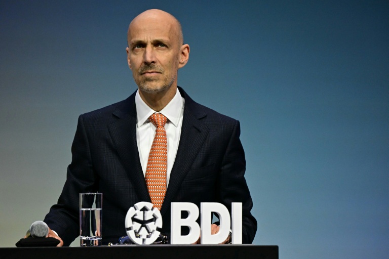 Peter Leibinger, président de la Fédération des industries allemandes (BDI), participe à la conférence « Journée de l'industrie allemande » consacrée à la politique économique, à Berlin le 23 juin 2025