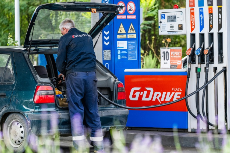 La station-service Gazprom à Belgrade le 9 octobre 2025.