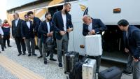 L'équipe de football d'Iran arrive à l'aéroport d'Antalya, en Turquie, pour embarquer à destination du Mexique, le 6 juin 2026