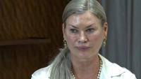Image tirée d'une vidéo d'AFPTV du 7 septembre 2021 montrant l'ancienne mannequin de l'agence américaine Elite, Carré Otis, lors d'une conférence de presse à Paris après avoir déposé une plainte pénale à New York le mois dernier contre l'ancien directeur Europe d'Elite, Gérald Marie, l'accusant d'agressions sexuelles en série lorsqu'elle avait 17 ans