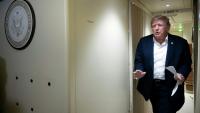 Le président américain Donald Trump à bord de l'avion présidentiel Air Force One le 13 septembre 2026