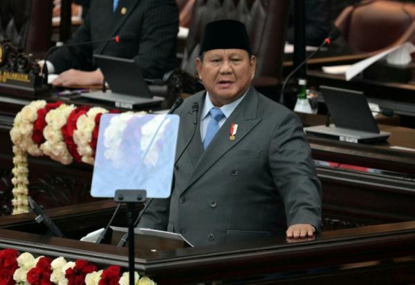 Le président indonésien Prabowo Subianto lors de son discours sur l'état de la Nation, Jakarta, le 14 août 2026