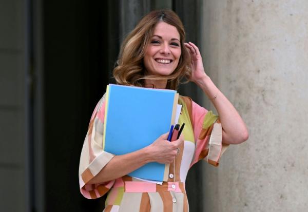 La porte-parole du gouvernement Maud Bregeon à Paris le 24 août 2026