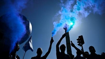 Des manifestants place de la Bastille à Paris, le 18 septembre 2025
