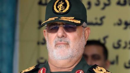 Le chef des Gardiens de la Révolution, Mohammad Pakpour, le 17 avril 2024 à Téhéran, en Iran