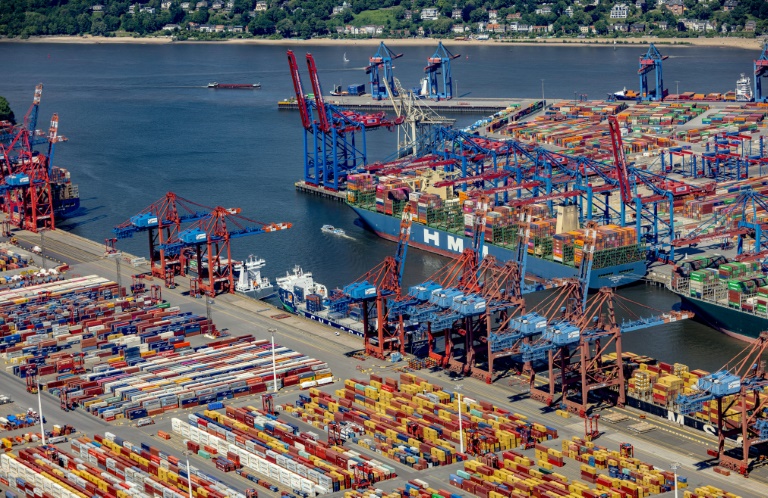 Le port de Hambourg, dans le nord de l'Allemagne, le 14 mai 2024