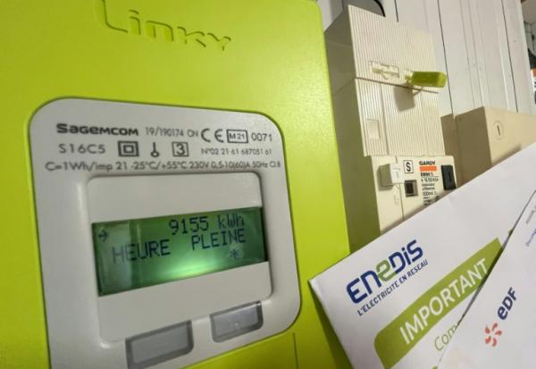 Un compteur d'électricité à Lille, dans le Nord de la France, le 14 septembre 2022