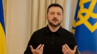Le président ukrainien Volodymyr Zelensky tient une conférence de presse à Kiev le 27 septembre 2025.