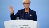 La présidente de la BCE Christine Lagarde lors d'une conférence de presse à Berlin, 10 septembre 2026