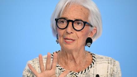 La présidente de la Banque centrale européenne (BCE), Christine Lagarde, tient une conférence de presse sur la politique monétaire de la zone euro, au siège de la banque centrale à Francfort-sur-le-Main, dans l’ouest de l’Allemagne, le 30 avril 2026