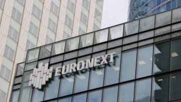 L'immeuble d'Euronext dans le quartier d'affaires de La Défense, à l'ouest de Paris, en France, le 9 octobre 2025